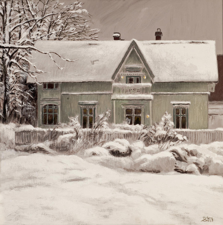 House of the Undertaker Painting by Hans Egil Saele