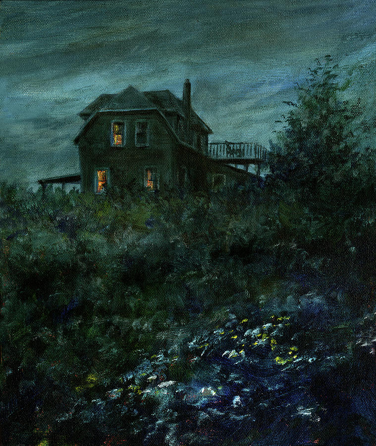 Rural Scene Painting - House On The Hill by John Morrow