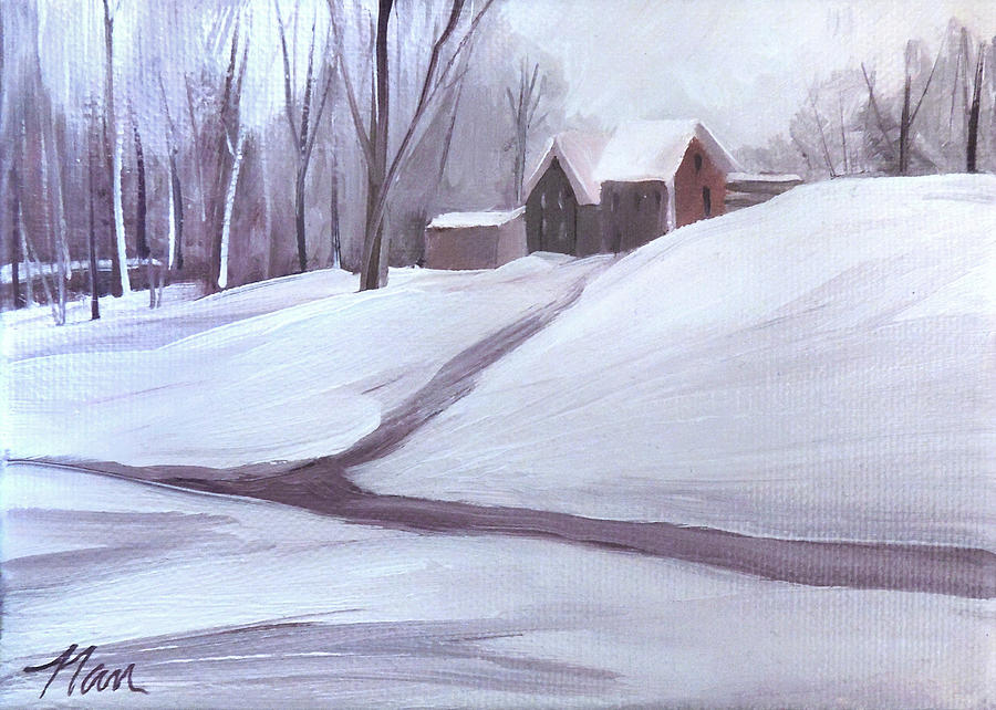 House on the Hill Painting by Nancy Griswold