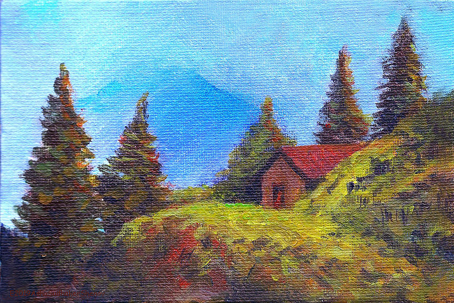 House On The Hills Painting