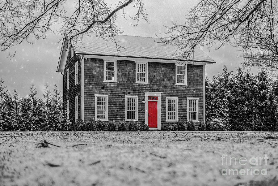 House With The Red Door Photograph By David P Hilss