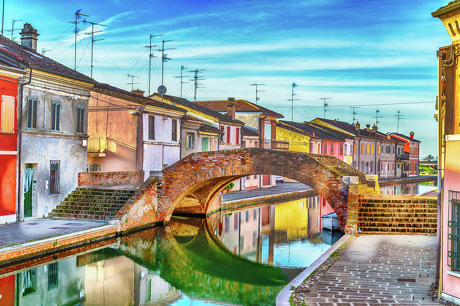 houses in Comacchio, the little Venice Photograph by Vivida Photo PC