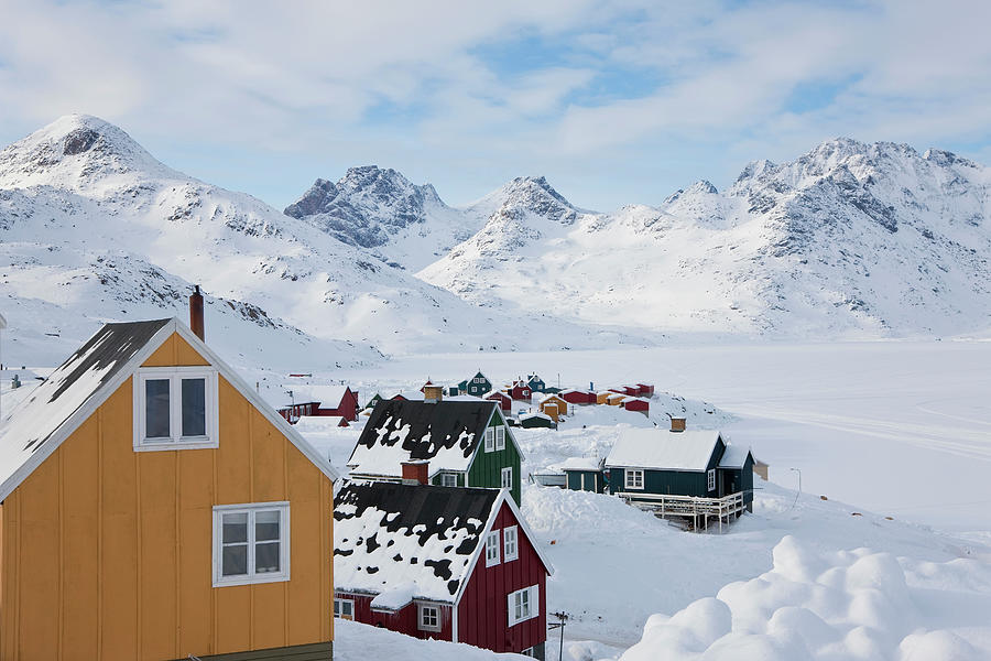 Houses In Tasiilaq, Eastern Greenland Photograph by Peter Adams