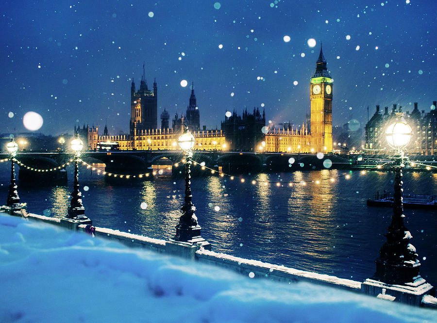 Houses Of Parliament In Snow In London Photograph by Doug Armand Houses Of Parliament In Snow In London Photograph by Doug Armand