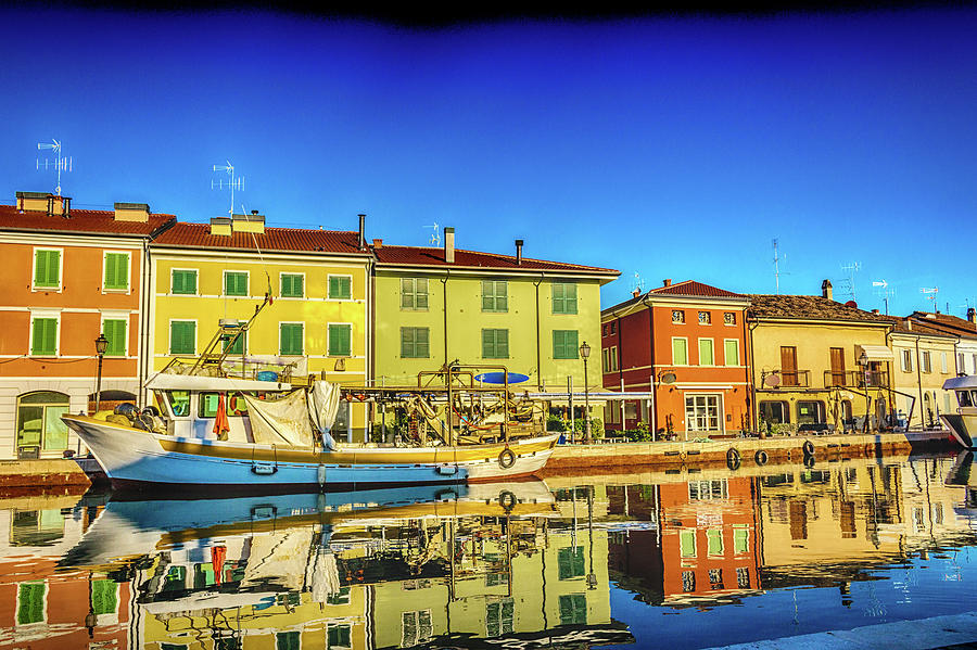 houses on Italian Canal Port Photograph by Vivida Photo PC