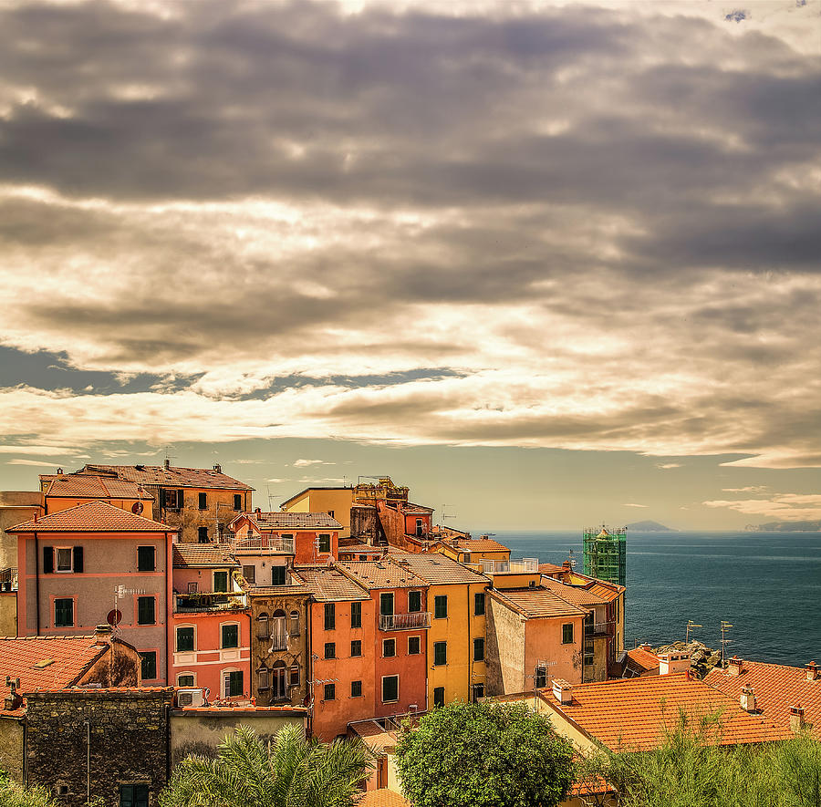 Houses on Italian coast Photograph by Vivida Photo PC
