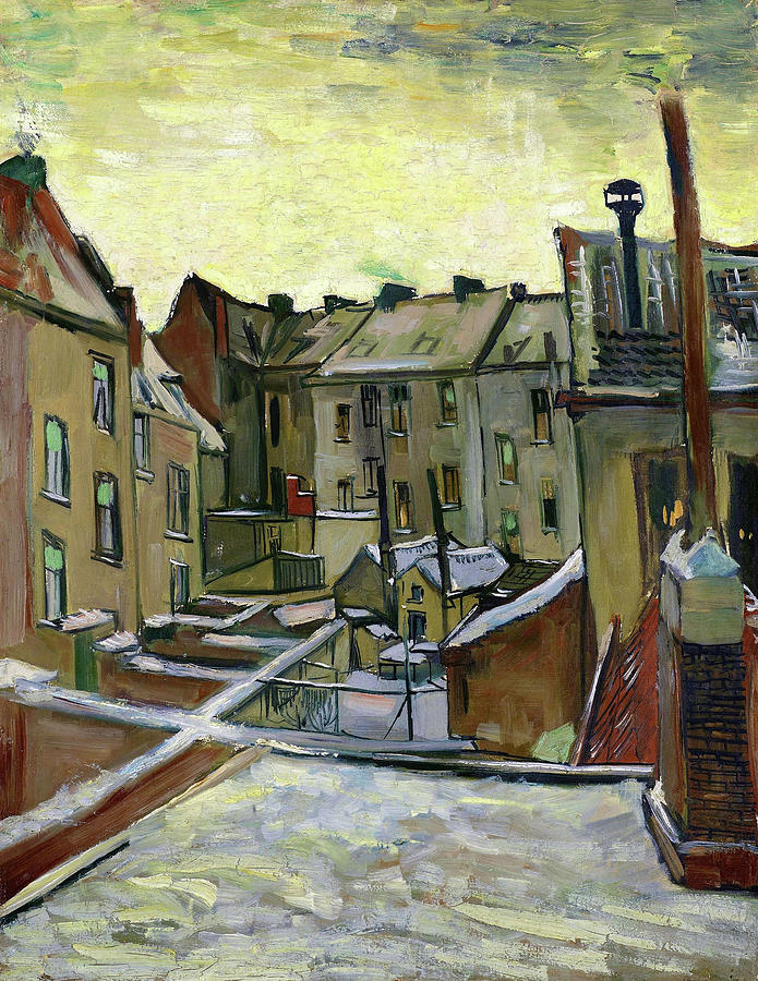 van gogh houses and figure