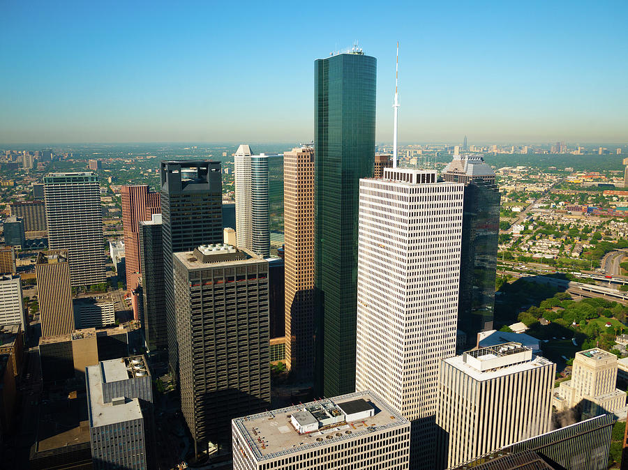 Houston Downtown Financial District Photograph by Moreiso