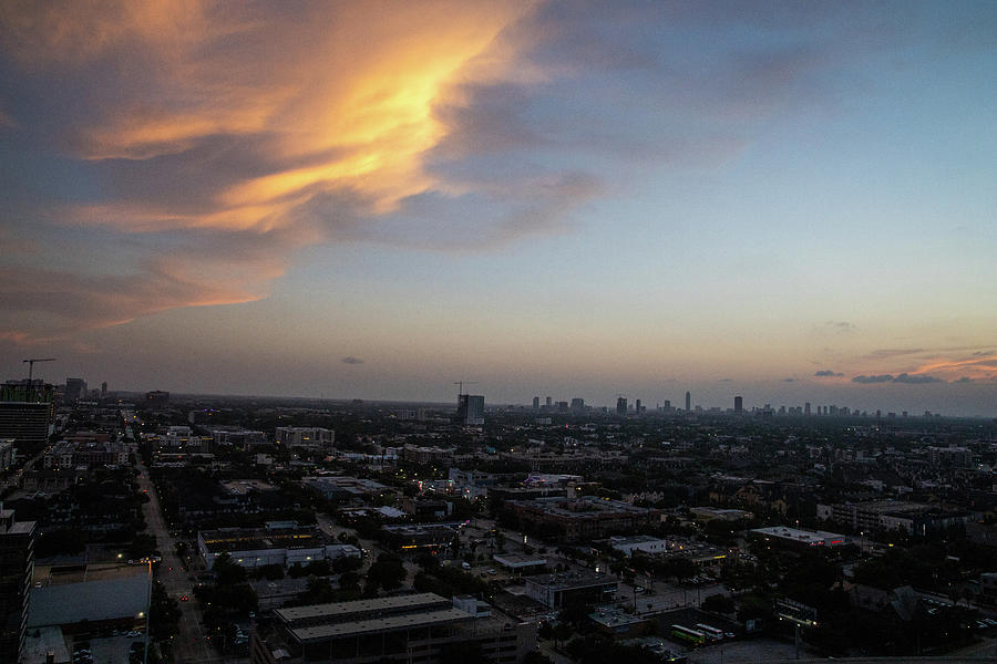 Houston Downtown Sunset Photograph by Rocco Silvestri