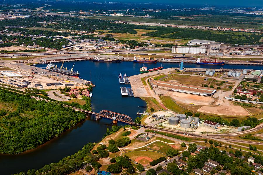 Houston Photograph - Houston Shipping Channel by Mountain Dreams
