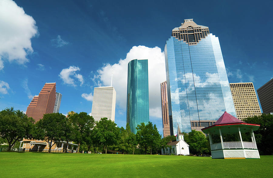 Houston Skyscrapers And Park Photograph by Davel5957
