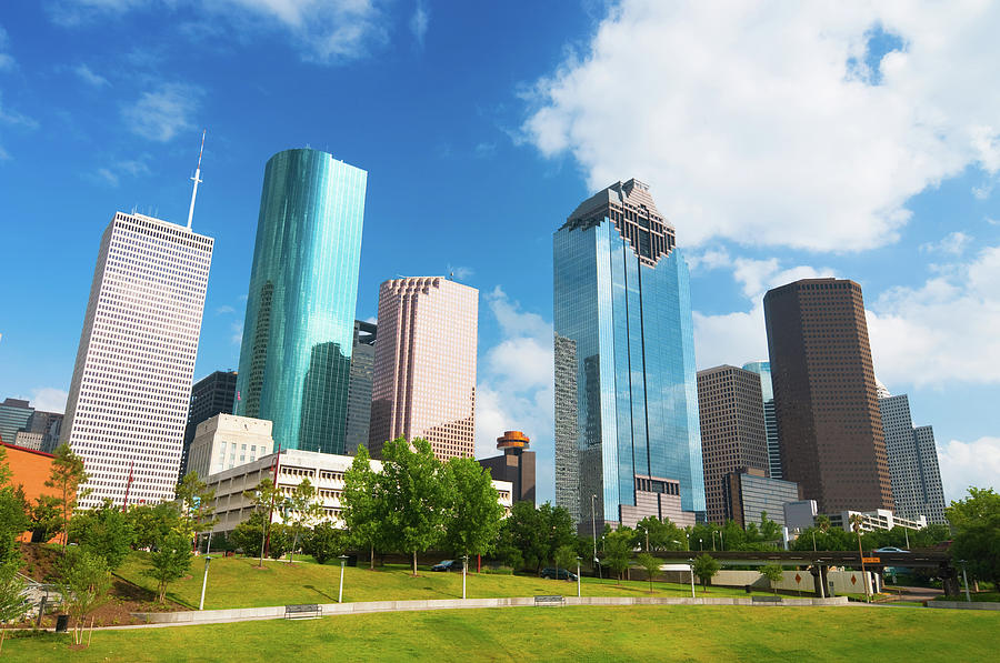 Houston Skyscrapers  Skyline Photograph by Davel5957