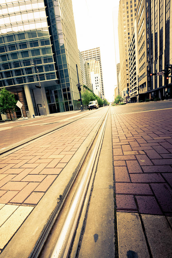 Houston Streetcar Track Photograph by Lightkey