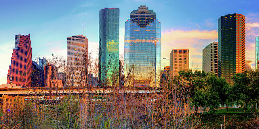 Houston Texas Skyline Panoramic Cityscape Photograph by Gregory Ballos ...