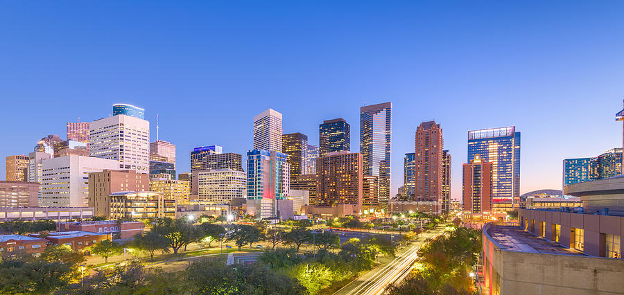 Houston, Texas, Usa Downtown Park Photograph by Sean Pavone - Fine Art ...