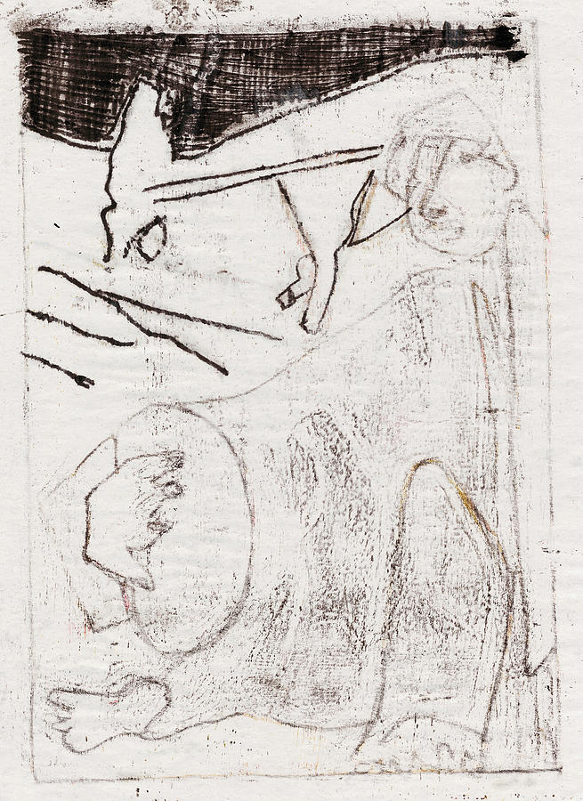 How the camel got his hump black 4 Drawing by Edgeworth Johnstone