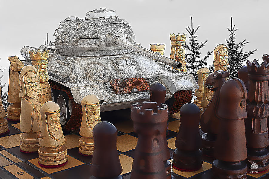 How to cheat at chess. Digital Art by Mel Beasley