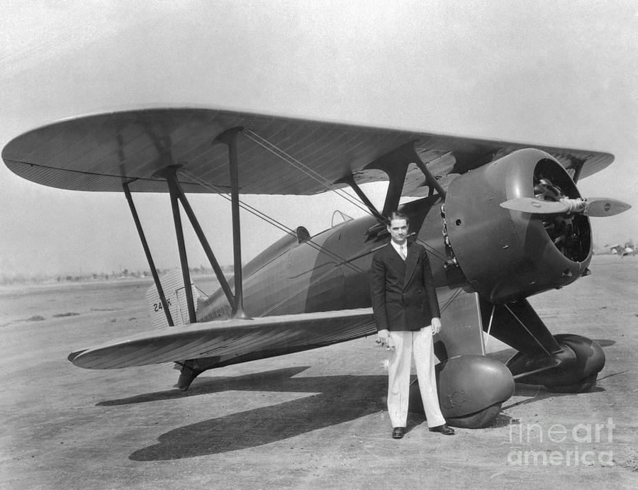 Howard Hughes Posing With His Personal Photograph by Bettmann