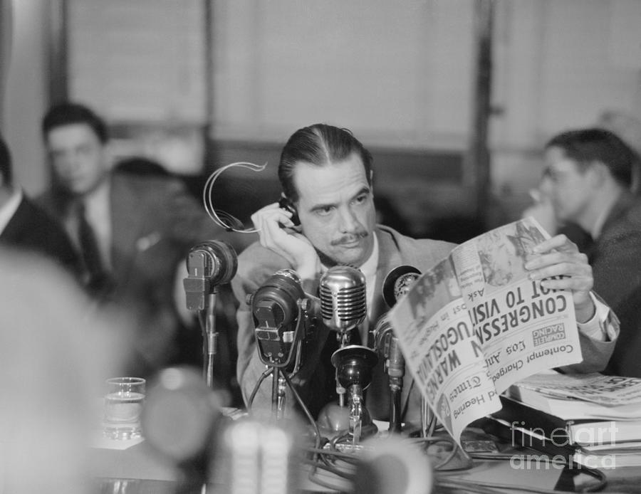 Howard Hughes Testifying Photograph by Bettmann