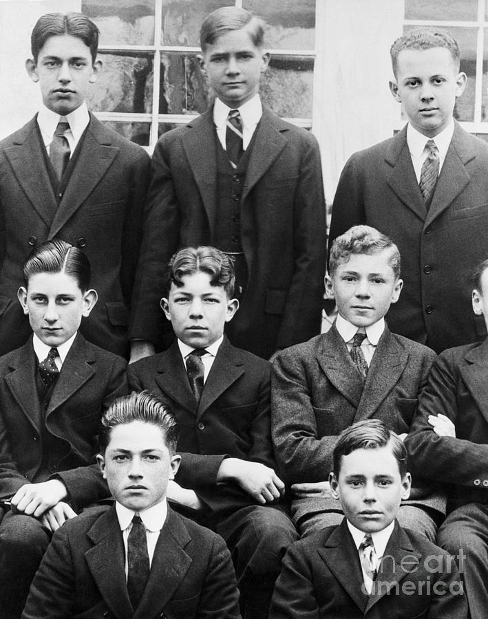 Howard Hughes With Schoolmates Photograph by Bettmann