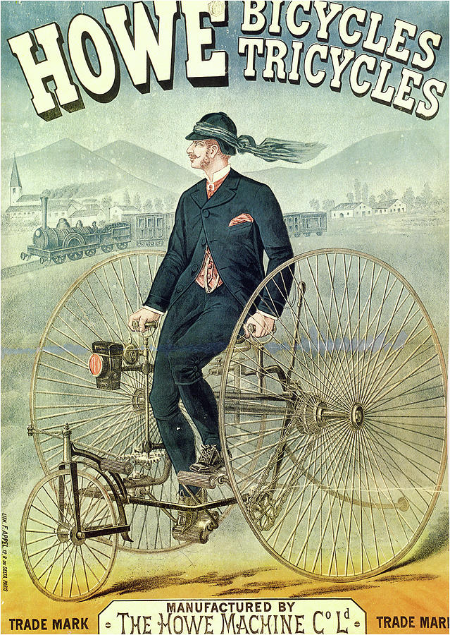 Howe, Bicycles, Tricycles Painting by F. Appel