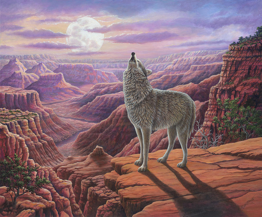 Howling Wolf Painting