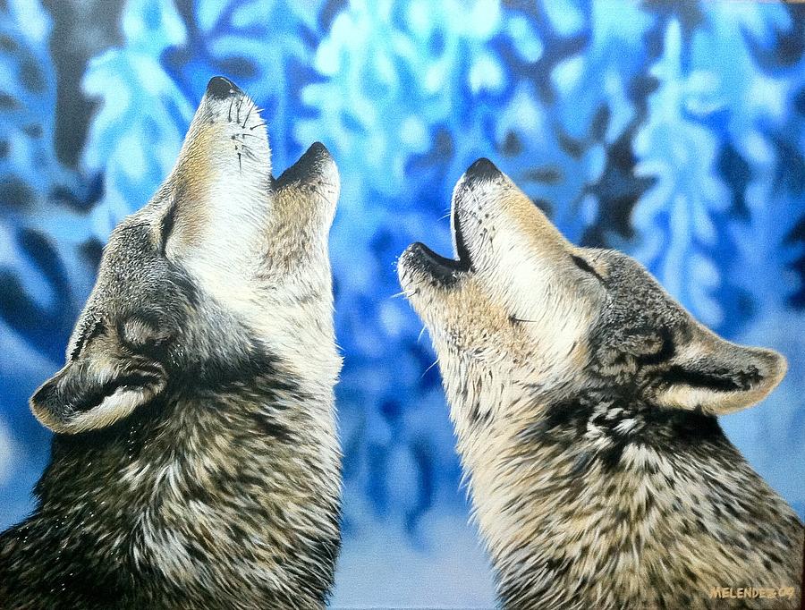 howling wolf art