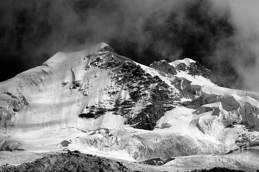 Huayna Potosi in Black and White Bolivia Photograph by James Brunker ...