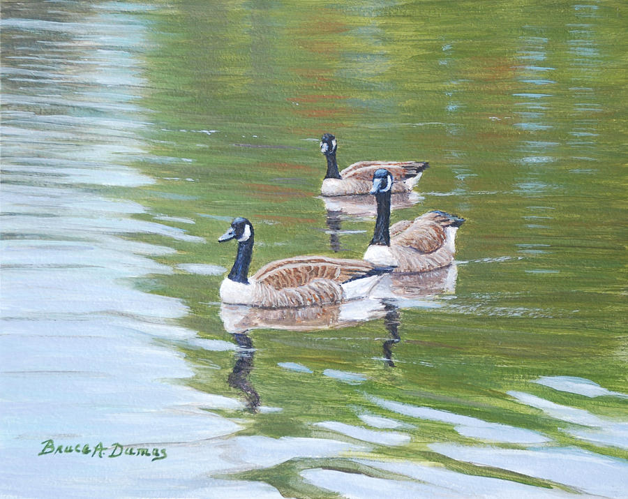 Hubbard Geese Painting by Bruce Dumas