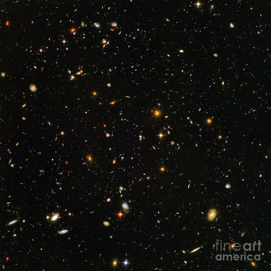 Hubble Ultra Deep Field Photograph by Nasa, Esa, And S. Beckwith (stsci) And The Hudf Team/science Photo Library