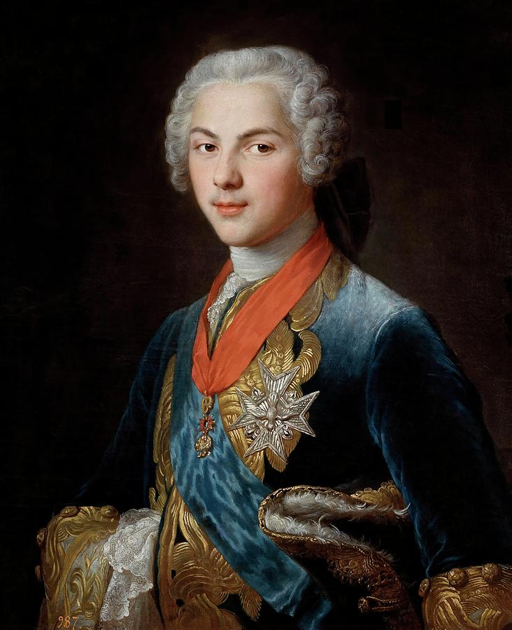 Hubert Drouais / The Dauphin Louis de France, son of Louis XV, ca. 1745, French School. DELFIN. Painting by Hubert Drouais -1699-1767-