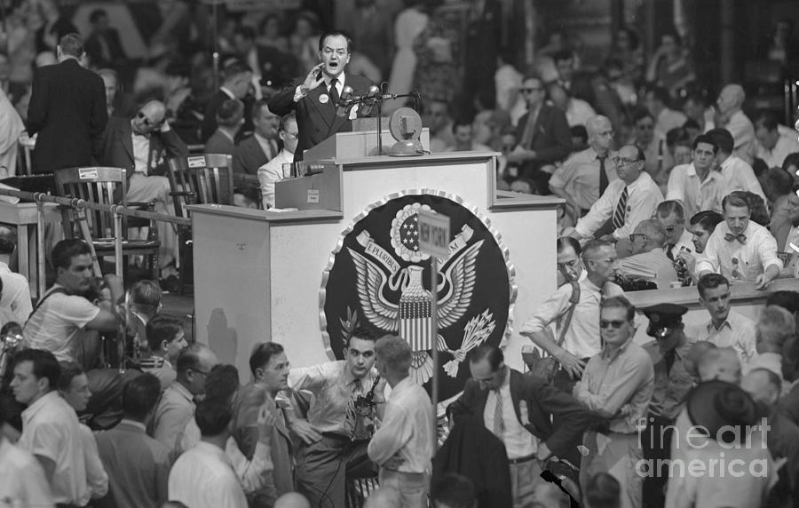 Hubert Humphrey Addressing Photograph by Bettmann