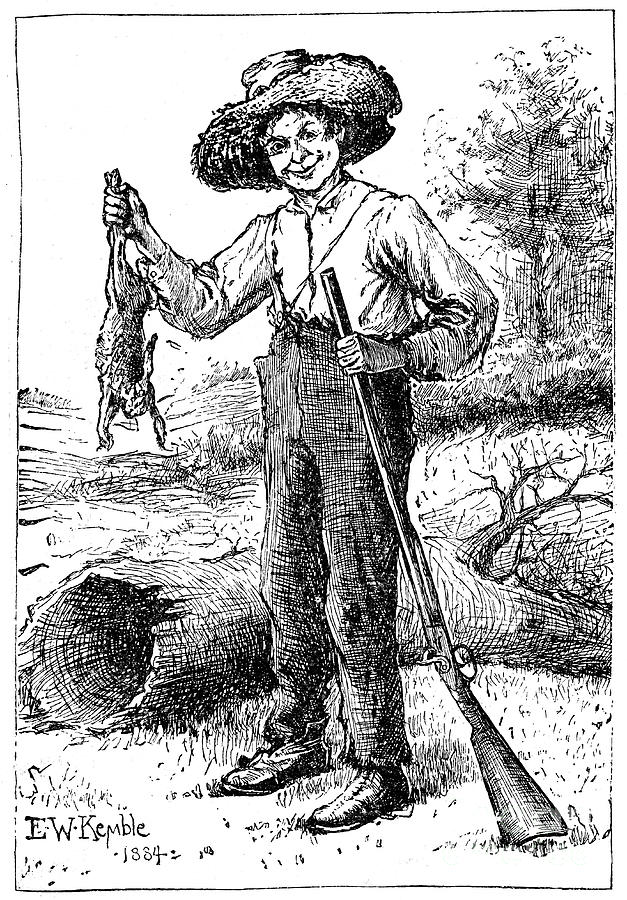 Huckleberry Finn, 1884, 1923.artist Drawing by Print Collector