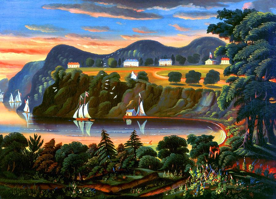 Landscape Painting - Hudson River at West Point by Jon Baran