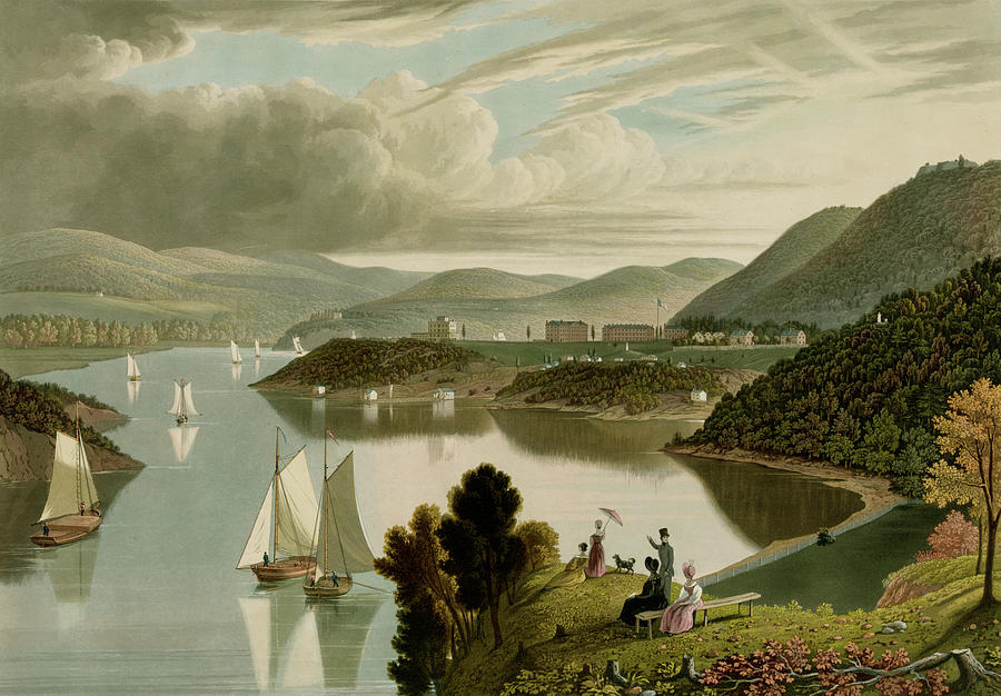 Hudson River Valley at West Point Painting by Unknown