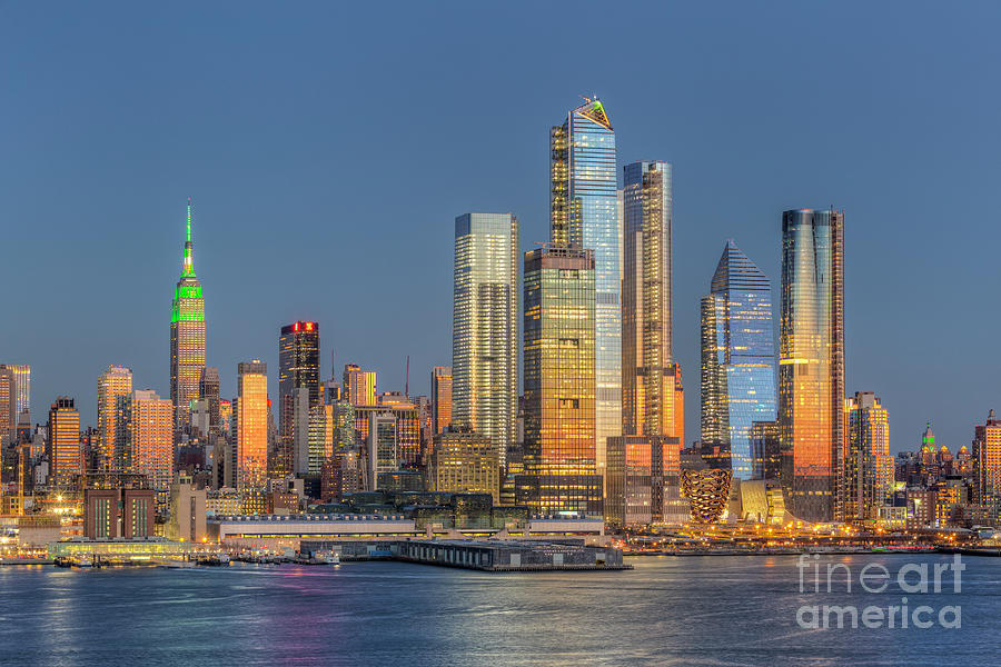 NYC Hudson Yards Development at Twilight I Photograph by Clarence Holmes