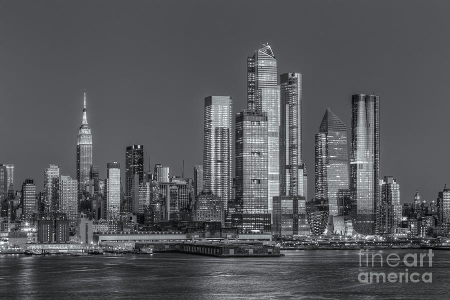NYC Hudson Yards Development at Twilight II Photograph by Clarence Holmes