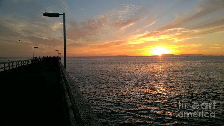 Hueneme Pier Sunset Photograph by Lee Antle