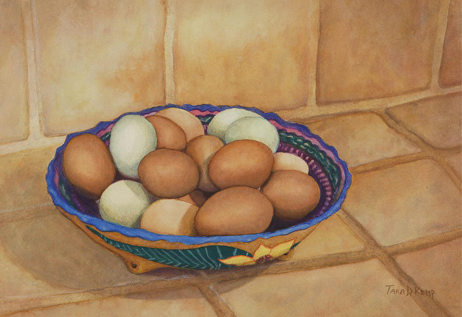 Huevos Aracanas Painting by Tara D Kemp