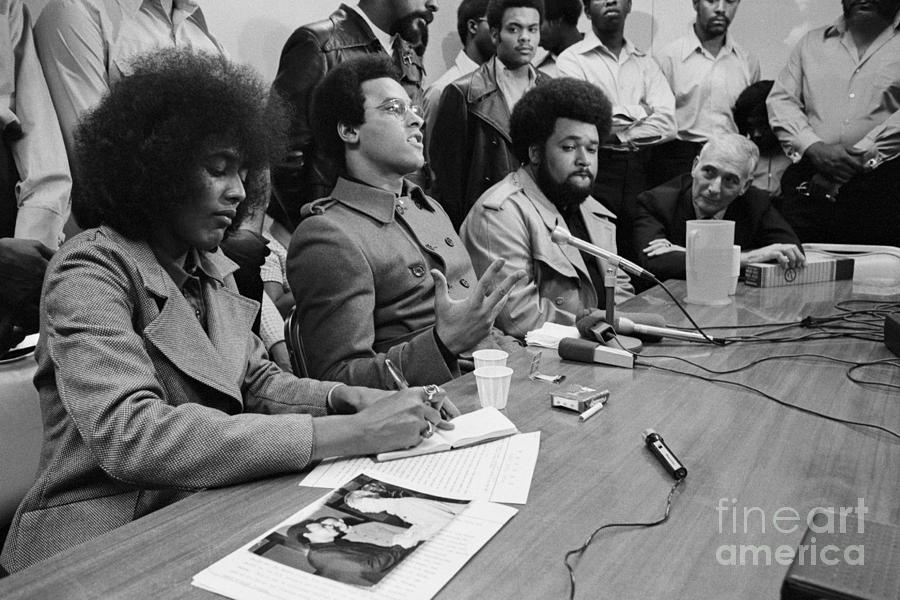 Huey P. Newton Holds Press Conference Photograph by Bettmann