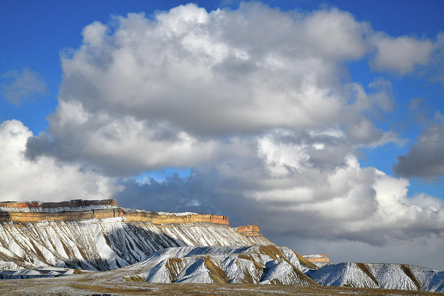 Huge Clouds over Book Cliffs in Grand Junction Photograph by Ray Mathis