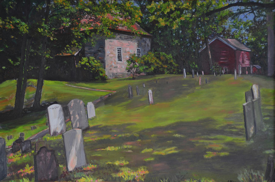 Hugenot St Graveyard Painting by Beth Riso