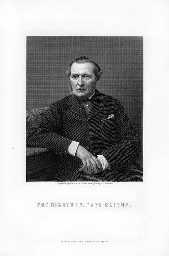Hugh Mccalmont Cairns, 1st Earl Cairns Drawing by Print Collector