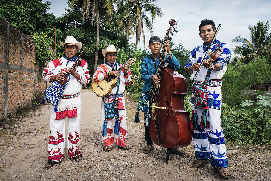 Huicholes Musicians near Tepic in Mexico Photograph by Kamran Ali