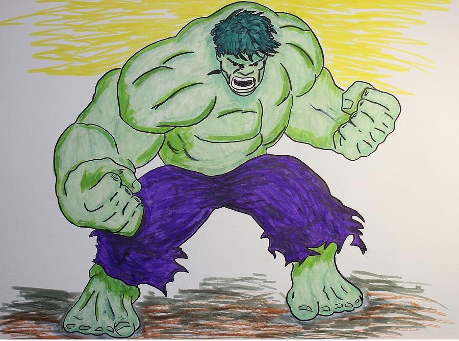 Hulk Mixed Media by Sam Deakins - Fine Art America