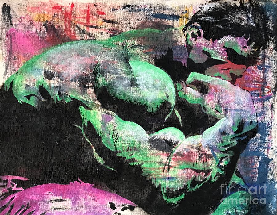 Hulk Mixed Media - Hulk Thinker by Surj LA Hulk Mixed Media - Hulk Thinker by Surj LA