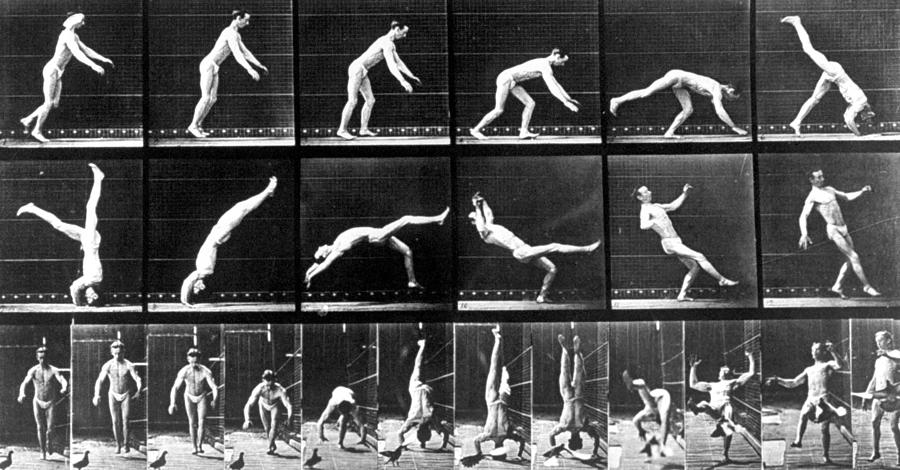 Gymnastics Photograph - Human Locomotion by Bernard Hoffman