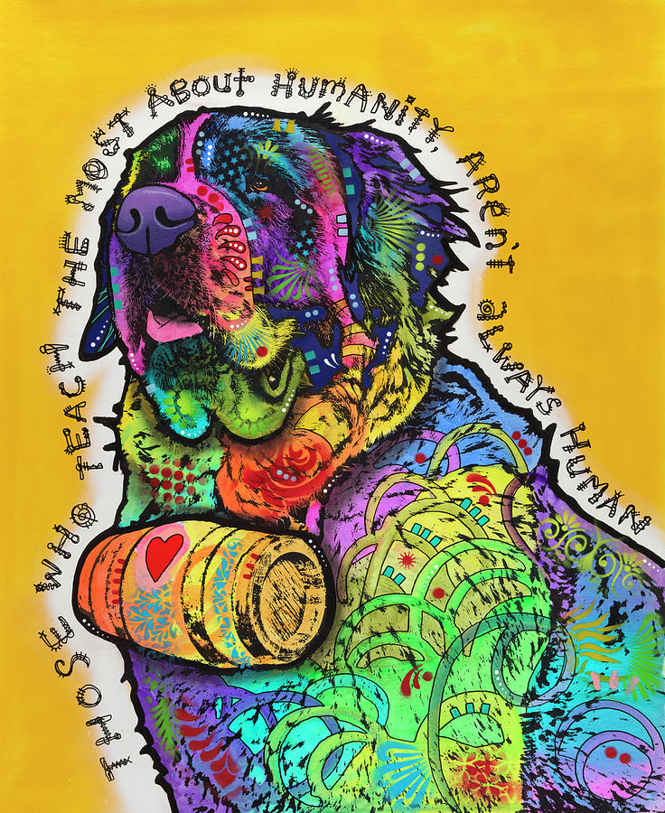 Dog Mixed Media - Humanity by Dean Russo- Exclusive