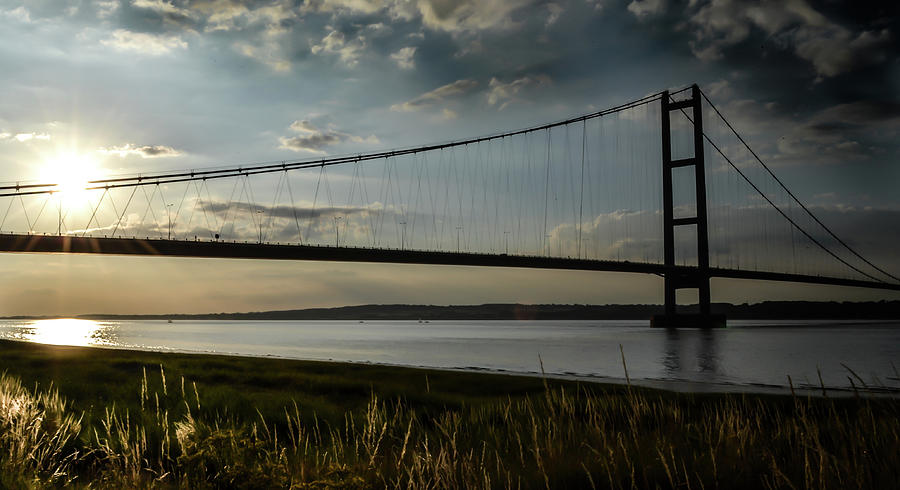 Humber Bridge in the evening Photograph by Scott Lyons