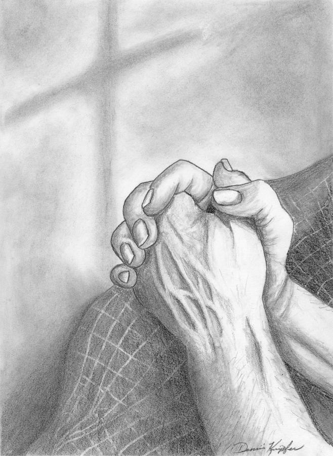 Humble Hands Drawing by Dennis Knipfer